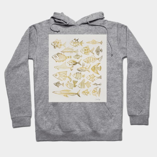 fish inkings gold Hoodie by CatCoq